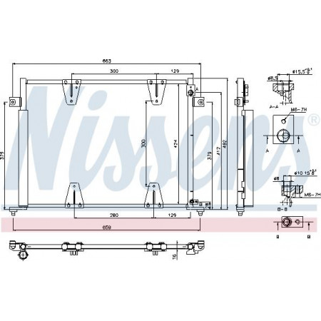 Condenser. air conditioning A-C condenser with dryer SUZUKI GRAND VITARA I 2.0D-2.7 07.01-09.05 SUZUKI GRAND VITARA I (FT, HT), Crossover, 03.1998 - 08.2006 Nissens 940373