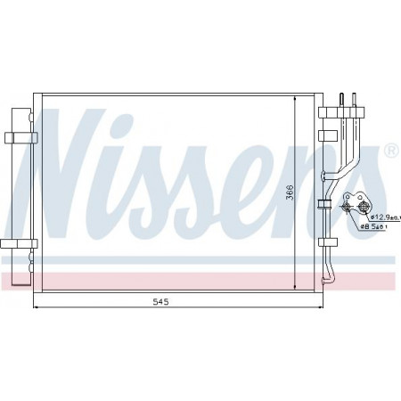 Condenser. air conditioning A-C condenser with dryer HYUNDAI IX20 KIA VENGA 1.4-1.6LPG 02.10- KIA VENGA (YN), Hatchback Van, 02.2010 - Nissens 940251