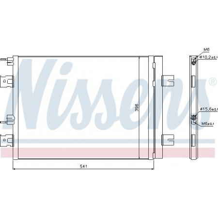 Kondensator. Klimaanlage, Klimaanlage, Kondensator mit Trockner, DACIA DUSTER DUSTER SUV LOGAN LOGAN EXPRESS LOGAN MCV SANDERO LADA LARGU DACIA LOGAN EXPRESS (FS_), Van, 03.2009 – Nissens 940262