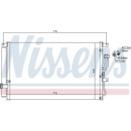 Condensador. Condensador de aire acondicionado A-C con secador HYUNDAI IX55 3.0D 09.08-12.12 HYUNDAI ix55 (ES), Crossover, 09.2006 - Nissens 940211