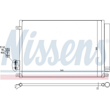 Condensador, ar condicionado FIAT 500 (312_), Hatchback, 07.2007 - Nissens 940280