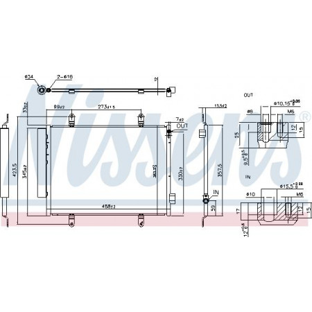 Condensor. airconditioning airco condensor met droger SUZUKI CELERIO 1.0 03.14- SUZUKI CELERIO (LF), Hatchback, 02.2014 - Nissens 940747