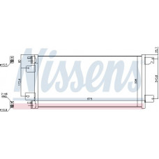 Condenseur. condenseur de climatisation CHRYSLER SEBRING DODGE AVENGER CALIBER JEEP COMPASS PATRIOT 1.8-2.4LPG 06.06- DODGE CALIBER (PK), Berline, 06.2006 - Nissens 940701