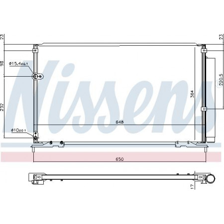 Condensador, aire acondicionado Nissens 940707