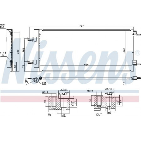 Condensor. airconditioning A-C condensor met droger aluminium OPEL ASTRA K ASTRA K-KOMBI 1.0-1.6D 06.15- VAUXHALL ASTRA Mk VII (B16), Tourism, 07.2015 - Nissens 940734
