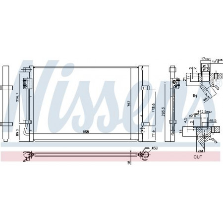Condensador. Condensador de aire acondicionado A-C con secador HYUNDAI I20 ACTIVE I20 II 1.2-1.2LPG-1.4 11.14- HYUNDAI i20 II (GB, IB), Hatchback, 11.2014 - Nissens 940730