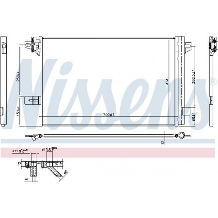 Condensor. airconditioning A-C condensor met droger past. VW CALIFORNIA T6 CAMPER MULTIVAN T6 TRANSPORTER T6 TRANSPORTER T6 - CARA VW TRANSPORTER VI (SFD, SFE, SFL, SFZ), Draagframe, 04.2015 - Nissens 940732