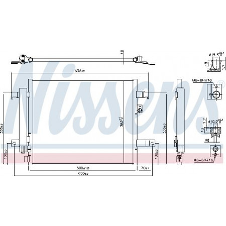 Condensator. climatizare A-C condenser with dryer MAZDA MX-5 IV MX-5 RF TARGA 1.5-2.0 06.15- MAZDA MX-5 RF (ND), Targa, 10.2016 - Nissens 941044