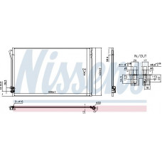 Condensatore. aria condizionata Condensatore A-C con essiccatore MERCEDES EQV W447 EVITO W447 EVITO TOURER W447 MARCO POLO CAMPER W447 SP MERCEDES-BENZ SPRINTER 3-t (910, 907), Telaio di supporto, 02.2018 - Nissens 941054