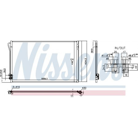 Condensatore. aria condizionata Condensatore A-C con essiccatore MERCEDES EQV W447 EVITO W447 EVITO TOURER W447 MARCO POLO CAMPER W447 SP MERCEDES-BENZ CLASSE V (W447), Dubita, 03.2014 - Nissens 941054