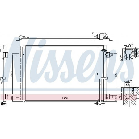 Condensador. Condensador de aire acondicionado A-C con secador AUDI A8 D4 3.0-3.0D-4.0 06.10-01.18 AUDI A8 III (4H2, 4H8, 4HC, 4HL), Sedan, 11.2009 - 01.2018 Nissens 941050