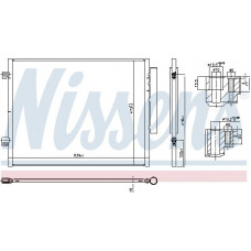 Condensador. ar condicionado condensador A-C com secador ALFA ROMEO GIULIA STELVIO 2.0-2.2D-2.9 10.15- ALFA ROMEO GIULIA (952_), Sedan, 10.2015 - Nissens 941066