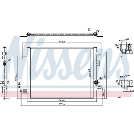 Condensator. climatizare A-C condenser RENAULT KANGOO III KANGOO III-MINIVAN ZOE ZOE-HATCHBACK 1.3-1.5D-Electric 06.12- RENAULT ZOE (BFM_), Hatchback, 06.2012 - Nissens 941061