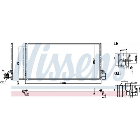 Condensator. climatizare A-C condenser with dryer PORSCHE PANAMERA PANAMERA SPORT TURISMO 2.9-4.0H 05.16- PORSCHE PANAMERA (971), Hatchback, 05.2016 - Nissens 941068