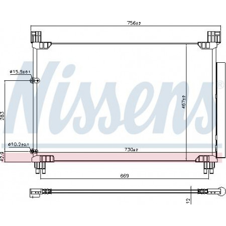 Condensor. airconditioning airco condensor met droger LEXUS RX 2.0-3.5 10.15- LEXUS RX IV (_L2_), Crossover, 10.2015 - Nissens 941147