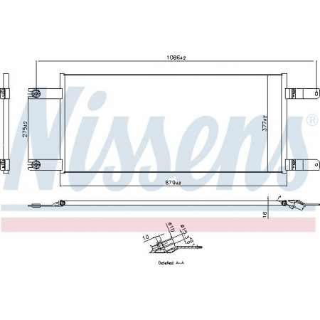 Condensador. ar condicionado condensador AC SCANIA LPGRS 12.7-9.3D 09.16- SCANIA L,P,G,R,S - series (N323), Semirreboque, 08.2016 - Nissens 941155