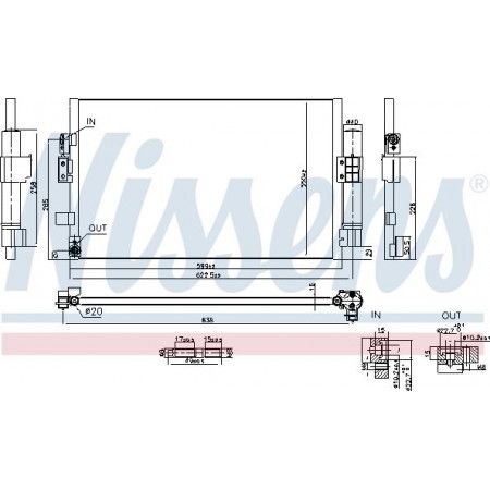 Condensator. climatizare A-C condenser with dryer FORD FOCUS III FOCUS III-KOMBI 1.0 02.12- Nissens 941298