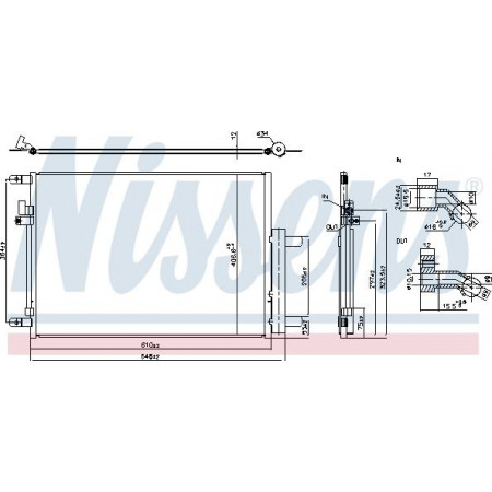 Condensador. Aire acondicionado A-C condensador con secador JEEP COMPASS 2.0D 03.17- Nissens 941288