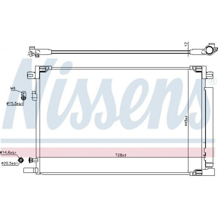Condenseur. Condenseur de climatisation avec sécheur TOYOTA CAMRY RAV 4 V 2.0-3.5 08.17- TOYOTA CAMRY (_V7_, _VA7_, _VH7_), Berline, 06.2017 - Nissens 941225