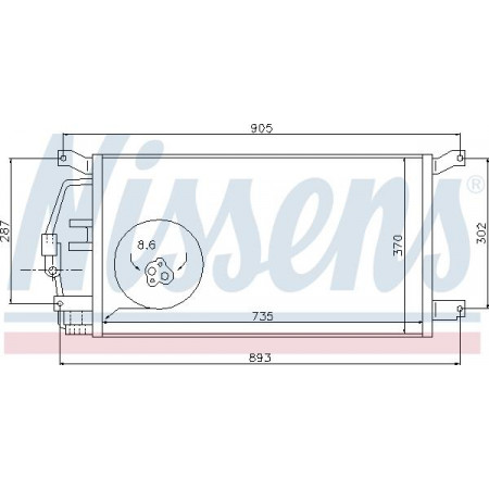 Condensador, ar condicionado PONTIAC TRANS SPORT, Van, 03.1997 - 12.1999 Nissens 94797
