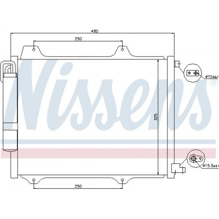 Condensatore. aria condizionata radiatore Suzuki Ignis 04 - SUBARU JUSTY III (G3X), Hatchback, 09.2003 - Nissens 94754
