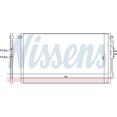 Condensatore. aria condizionata Chrysler Voyager radiatore 01 - 2.5 CRDi Diesel MA - C - - A - A CHRYSLER VOYAGER IV (RG, RS), Dubita, 09.1999 - 12.2008 Nissens 94716