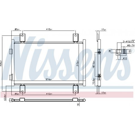 Condenseur. refroidisseur d'air de climatisation CITROEN JUMPER 02 -. 28 HDi DM DM 2.2 HDi 2.0 et M - - DM 2.0 HDi FIAT DUCATO 02 -. DM PEUGEOT BOXER (244), Châssis support, 12.2001 - Nissens 94712