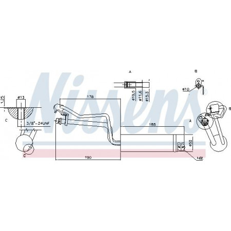 Klimatrockner passt. NISSAN QASHQAI I 1.5D-2.0D 11.06-04.14 NISSAN QASHQAI / QASHQAI +2 I (J10, NJ10, JJ10E), Crossover, 12.2006 - 04.2014 Nissens 95448