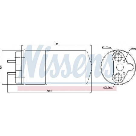 Essiccatore aria condizionata NISSAN PRIMASTAR OPEL VIVARO A RENAULT TRAFIC II 1.9D-2.5D 02.01- OPEL VIVARO A (X83), Van, 08.2001 - Nissens 95462