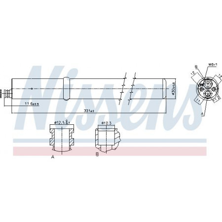 Secador de ar condicionado Secador de ar condicionado VW PASSAT ALLTRACK B7 PASSAT B7 2.0D 08.10-12.14 VW PASSAT Variant VII (365), Turismo, 08.2010 - 12.2015 Nissens 95589