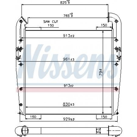 Refroidisseur intermédiaire. compresseur de refroidisseur intermédiaire pour cabine haute SCANIA 4 DC11.01-DT12.08 05.95-04.08 SCANIA 4 - série (LA4X2), 05.1995 - 04.2008 Nissens 96960