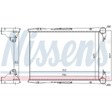Interkoeler. intercoolercompressor RVI KERAX PREMIUM MIDR06.20.45C-4-MIDR06.23.56B-41 04.96- RENAULT TRUCKS PREMIUM, 04.1996 - Nissens 96968