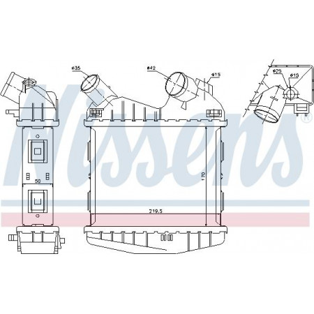 Intercooler. Intercooler compressor SMART CABRIO CITY-COUPE FORTWO 0.8D 11.99-01.07 SMART FORTWO (450), Compartment, 01.2004 - 02.2007 Nissens 96499