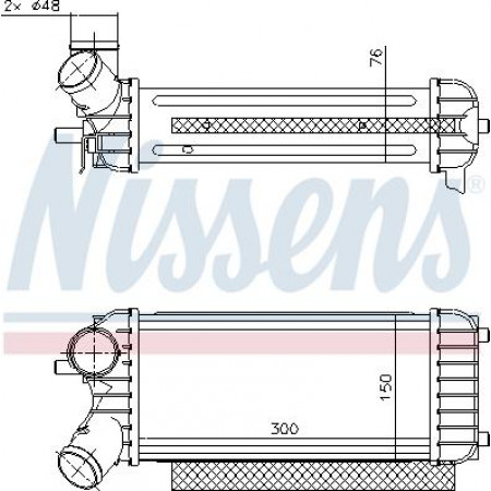 Interkoeler. Intercoolercompressor FORD C-MAX II GRAND C-MAX 1.6D 12.10-06.19 FORD GRAND C-MAX (DXA), Van, 12.2010 - Nissens 96491