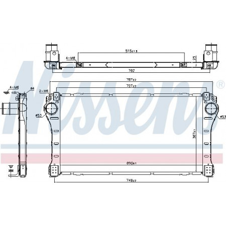 Intercooler. Intercooler compressor TOYOTA AVENSIS VERSO 2.2D 11.08-10.18 TOYOTA AVENSIS III (_T27_), Sedan, 11.2008 - 10.2018 Nissens 96408