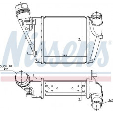 Intercooler. compressor Intercooler RENAULT TWINGO II WIND 1.2-1.5D-1.6 03.07- RENAULT TWINGO II (CN0_), Hatchback, 03.2007 - Nissens 96410