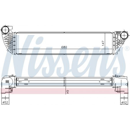 Intercooler. Compressore Intercooler RENAULT ESPACE IV LAGUNA II VEL SATIS 1.9D-2.0D-2.2D 04.04- RENAULT LAGUNA II (BG0/1_), Hatchback, 03.2001 - 12.2007 Nissens 96418