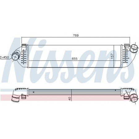 Refroidisseur intermédiaire. compresseur Intercooler VOLVO S80 II FORD C-MAX C-MAX II FOCUS C-MAX FOCUS II FOCUS III GALAXY II GRAND C-MAX K FORD FOCUS II (DA_, HCP, DP), Berline, 07.2004 - 09.2013 Nissens 96481