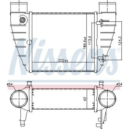 Refroidisseur intermédiaire. Compresseur refroidisseur intermédiaire AUDI A4 B7 SEAT EXEO EXEO ST 2.0-2.0D 11.04-05.13 AUDI A4 (8H7, B6, 8HE, B7), Cabriolet, 01.2002 - 12.2009 Nissens 96426