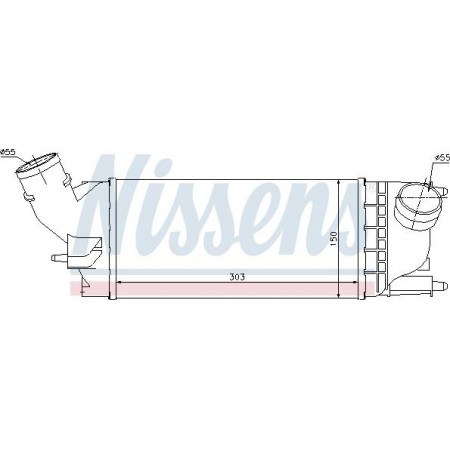 Ladeluftkühler. Ladeluftkühler-Kompressor CITROEN C5 III PEUGEOT 407 1.6D-2.0D 05.04- PEUGEOT 407 SW (6E_), Touring, 05.2004 - 12.2011 Nissens 96599