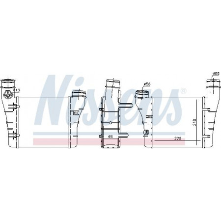Intercooler. Compressor intercooler AUDI A4 B7 SEAT EXEO EXEO ST 1.8-2.0-2.0D 11.04-05.13 AUDI A4 Avant III (8ED, B7), Touring, 11.2004 - 06.2008 Nissens 96549
