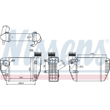 Refroidisseur intermédiaire. Compresseur refroidisseur intermédiaire AUDI A6 C6 2.0-2.0D 07.04-08.11 AUDI A6 Avant III (4F5, C6), Touring, 11.2004 - 08.2011 Nissens 96544