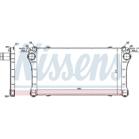 Intercooler. Intercooler compressor TOYOTA AURIS COROLLA 2.0D-2.2D 10.06-07.14 TOYOTA AURIS I (_E15_), Hatchback, 10.2006 - 09.2012 Nissens 96564
