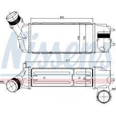 Intercooler. compressor O refrigerador de ar de alimentação se encaixa. CITROEN C4 C4 GRAND PICASSO I C4 I C4 PICASSO I PEUGEOT 307 308 308 I 308 I-KOMBI PEUGEOT 307 (3A/C), Hatchback, 08.2000 - 12.2012 Nissens 96515
