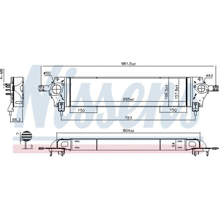 Intercooler. compresor Intercooler NISSAN QASHQAI I 1.5D-2.0D 11.06-04.14 NISSAN QASHQAI / QASHQAI +2 I (J10, NJ10, JJ10E), Crossover, 12.2006 - 04.2014 Nissens 96580