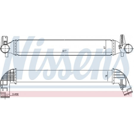Refroidisseur intermédiaire. Le refroidisseur d'air d'alimentation du compresseur s'adapte. AUDI A1 SEAT IBIZA IV IBIZA IV SC IBIZA IV ST SKODA FABIA II VW POLO V 1.4-2.0D 0 VW POLO (6R1, 6C1), Hayon, 03.2009 - Nissens 96530