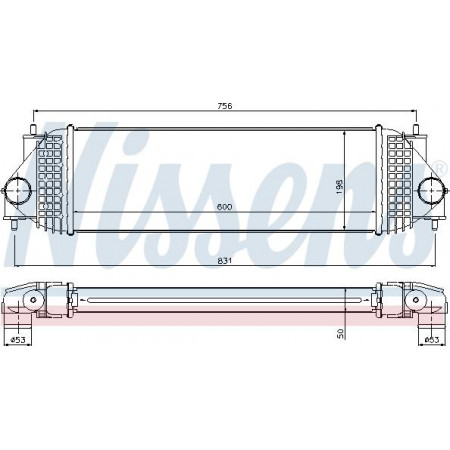 Intercooler. Intercooler compressor SUZUKI GRAND VITARA II 1.9D 10.05-02.15 SUZUKI GRAND VITARA II (JT, TE, TD), Crossover, 04.2005 - Nissens 96525