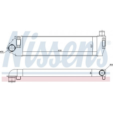 Intercooler. Intercooler compressor RENAULT GRAND SCENIC II MEGANE II SCENIC II 1.9D-2.0D 11.02- RENAULT MEGANE II (KM0/1_), Tourism, 08.2003 - 08.2012 Nissens 96522