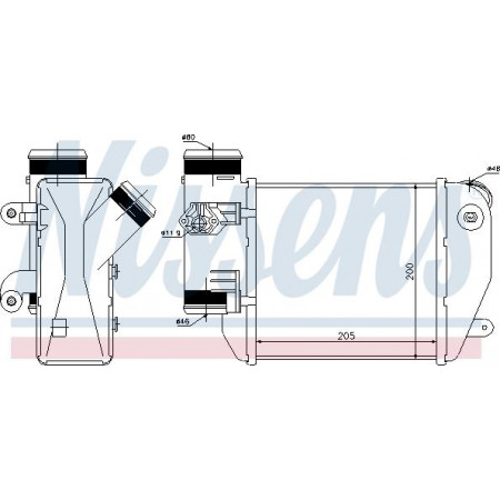 Intercooler. compresor aer rece L AUDI A6 AUDI A6 Avant III (4F5, C6), Turism, 11.2004 - 08.2011 Nissens 96576