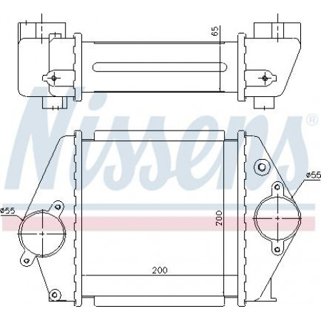 Intercooler. compresor Supply air cooler fits. MAZDA 6 MPV II 2.0D 06.02-08.07 MAZDA 6 (GG), Sedan, 06.2002 - 12.2008 Nissens 96570
